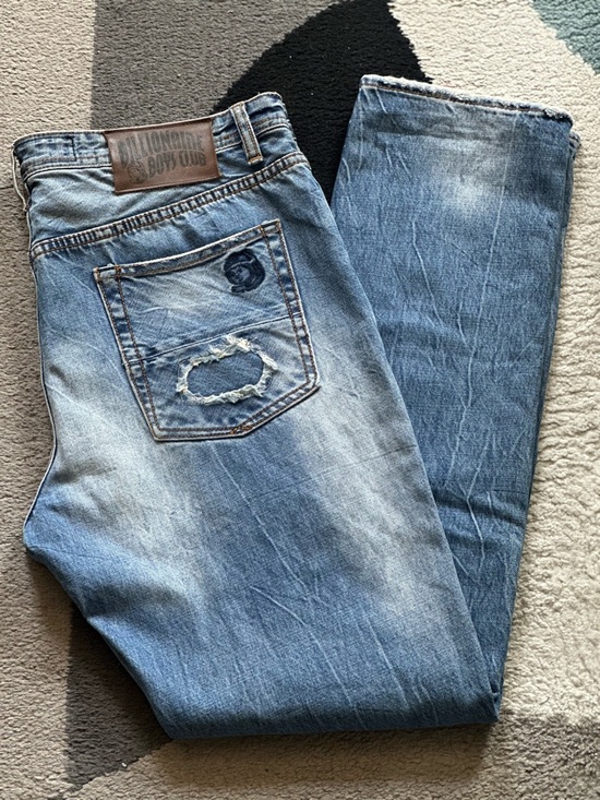 Billionaire Boys Club Other - Billionaire Boys Club Faded Light Blue Straight Jeans with Pocket Distress